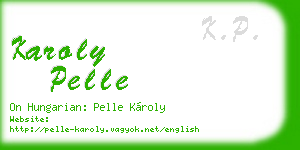 karoly pelle business card
